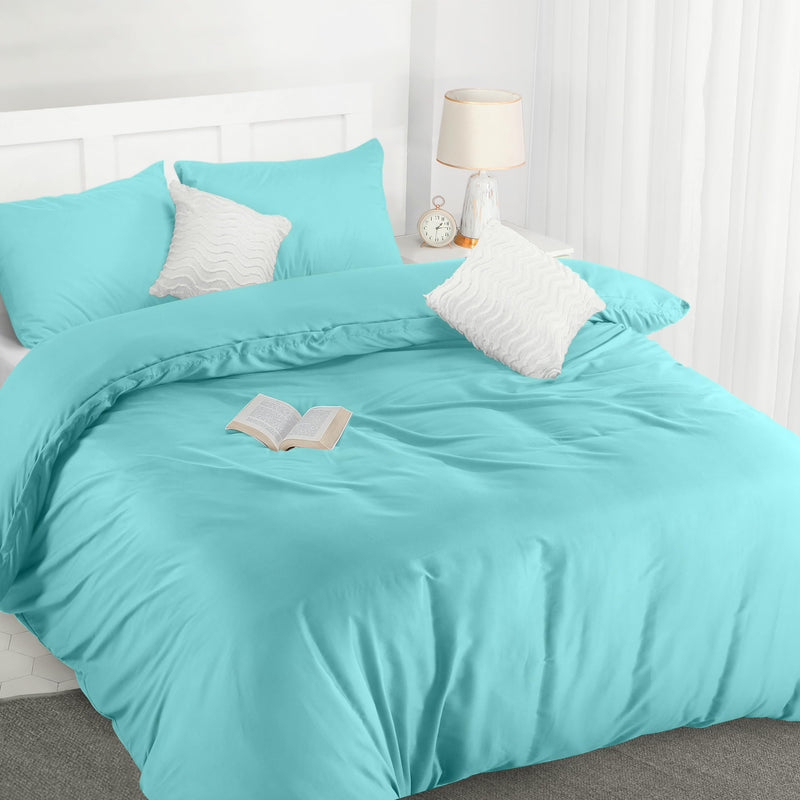 Utopia Bedding Duvet Cover Double - Soft Microfibre Polyester - Bedding Quilt Cover Set, with Pillow cases (Grey)