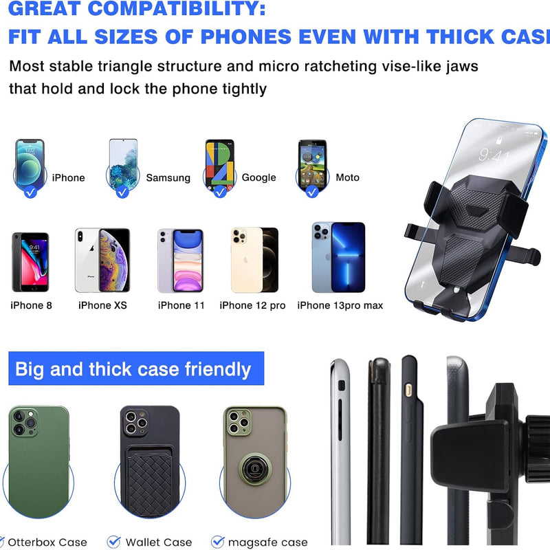 Karltys Car Phone Holder for Mazda CX-5 2017-2025 Accessories CX5 Cell Phone Holder Air Vent Mount for 4-7 Inch Phones Hands Free Thick Case Friendly Mobile Stand