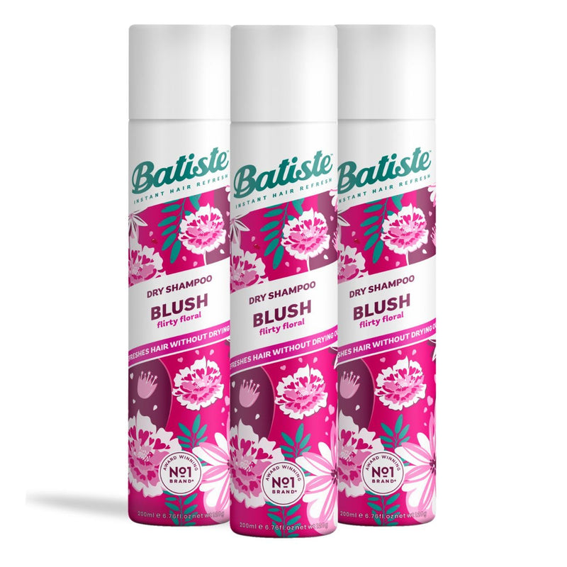 Batiste Dry Shampoo in Blush 200ml, Floral & Flirty Fragrance, No Rinse Spray to Refresh Hair in Between Washes (Packing May Vary)