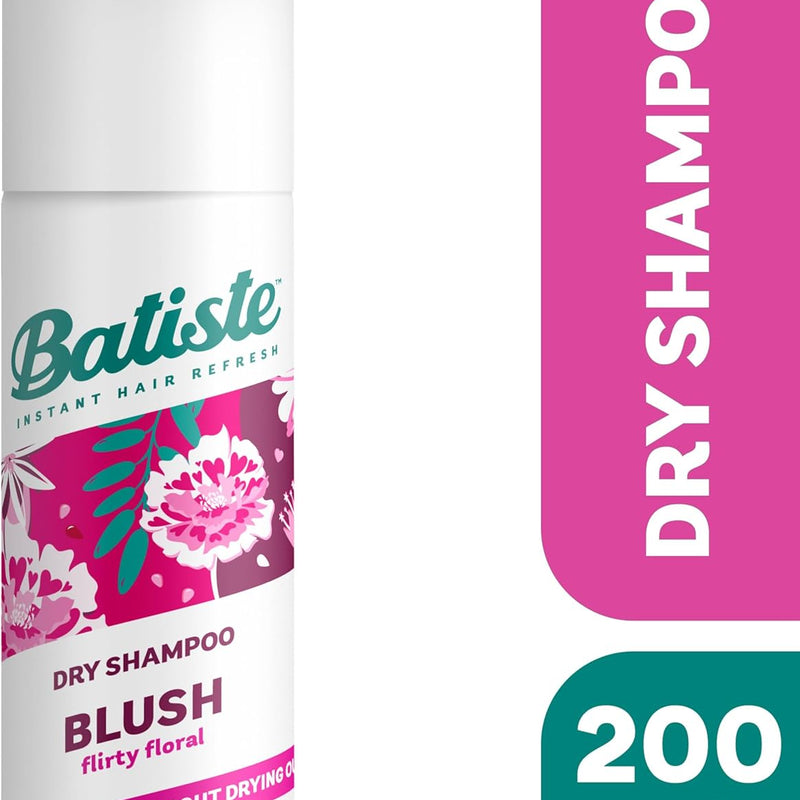 Batiste Dry Shampoo in Blush 200ml, Floral & Flirty Fragrance, No Rinse Spray to Refresh Hair in Between Washes (Packing May Vary)