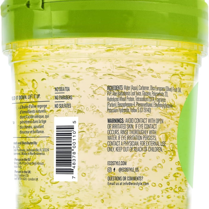 Eco Style Olive Oil Eco Styler Hair Gel, Hydrate and Style, Alcohol-Free, 236 ml (Pack of 1)