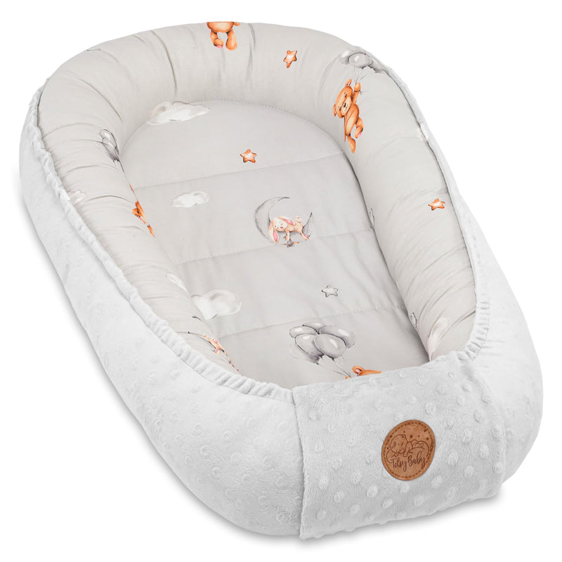 Baby Nest - Baby Nest for Newborns Minky Baby Nest for Crib Versatile Portable Nest Cuddle Nest Accessory for Crib Warm Winter Cocoon Velvet Beige