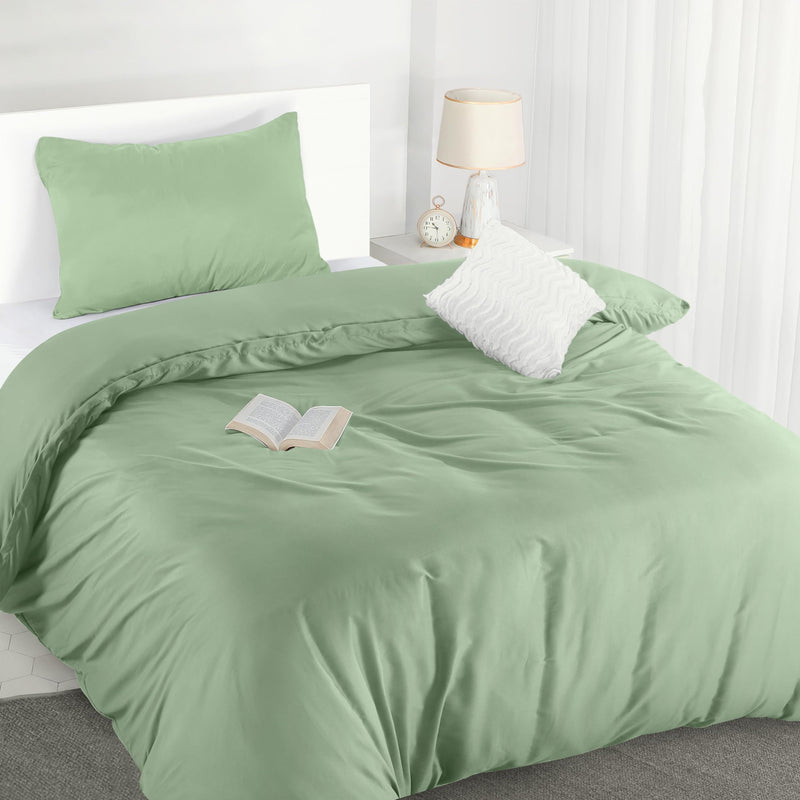 Utopia Bedding Duvet Cover Double - Soft Microfibre Polyester - Bedding Quilt Cover Set, with Pillow cases (Grey)