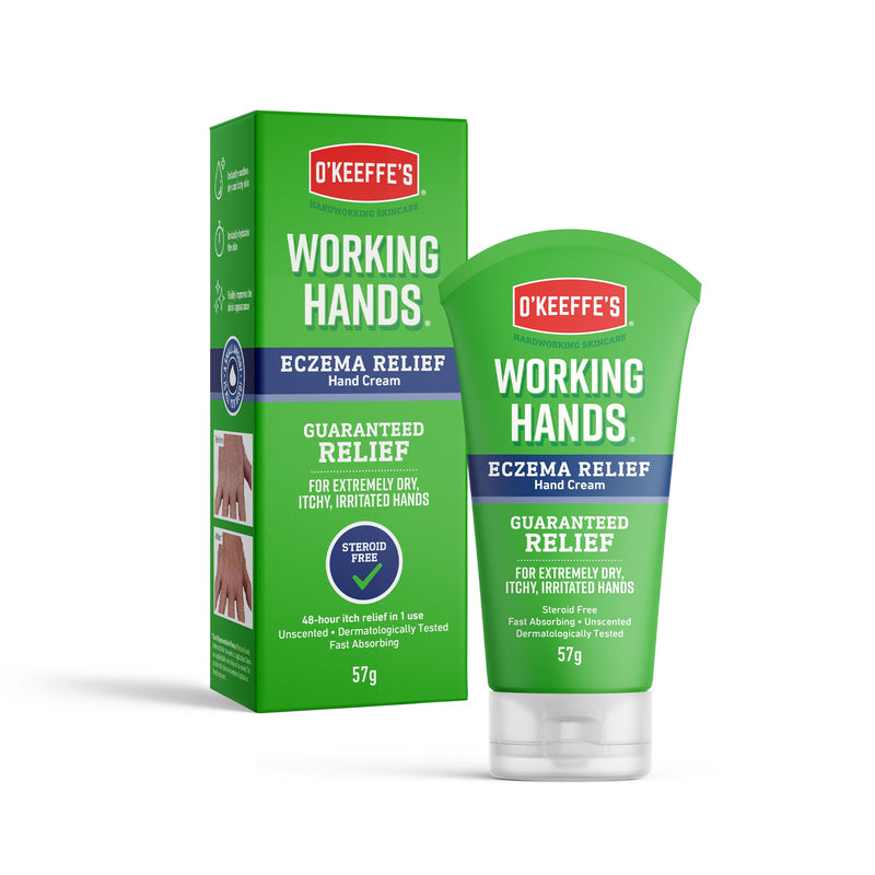 O’Keeffe’s Working Hands, 96g Jar - Hand Cream for Extremely Dry, Cracked Hands | Instantly Boosts Moisture Levels, Creates a Protective Layer & Prevents Moisture Loss