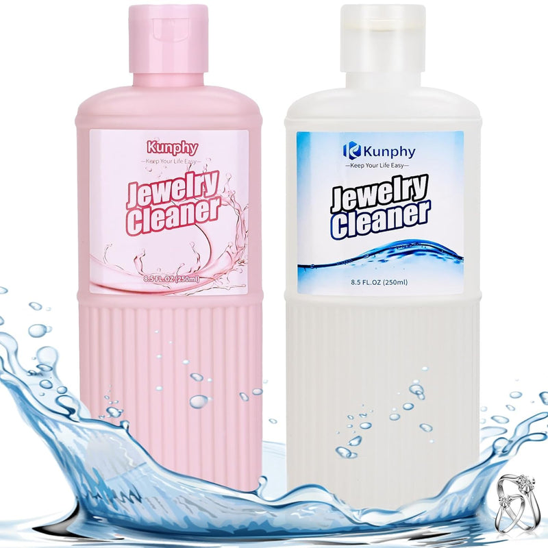 Kunphy Ultrasonic Jewellery Cleaner, Professional Ultrasonic Cleaner Fluid for Use in All Ultrasonic Cleaner Machines, Cleaning Agent Suitable for Cleaning Jewellery, Glasses etc, 120ML