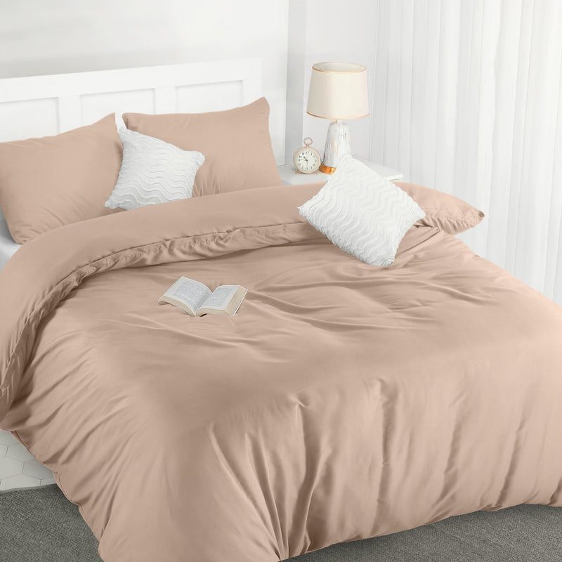 Utopia Bedding Duvet Cover Double - Soft Microfibre Polyester - Bedding Quilt Cover Set, with Pillow cases (Grey)