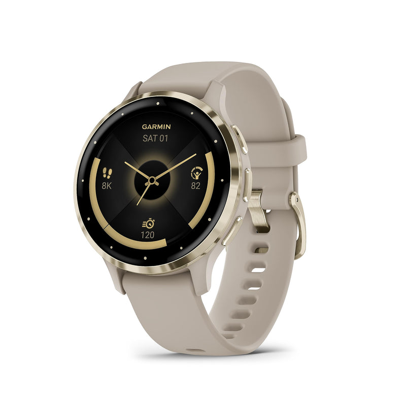Garmin Venu 3 GPS 45mm Smartwatch, AMOLED Touchscreen, All-day Advanced Health & Fitness Features, Voice Functionality, Music Storage, Wellness Smartwatch with up to 14 days battery life, Black