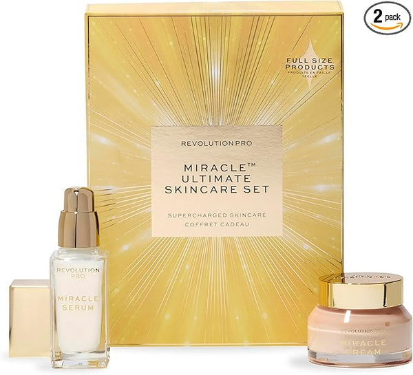 Revolution Pro Ultimate Miracle Skincare Gift Set, Hydrating Kit, Includes Pro Miracle Face Cream & Serum, Vegan & Cruelty-Free