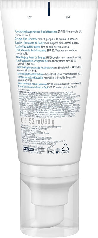 CeraVe AM Facial Moisturising Lotion Normal To Dry Skin 52ml With UV Protection And 3 Essential Ceramides