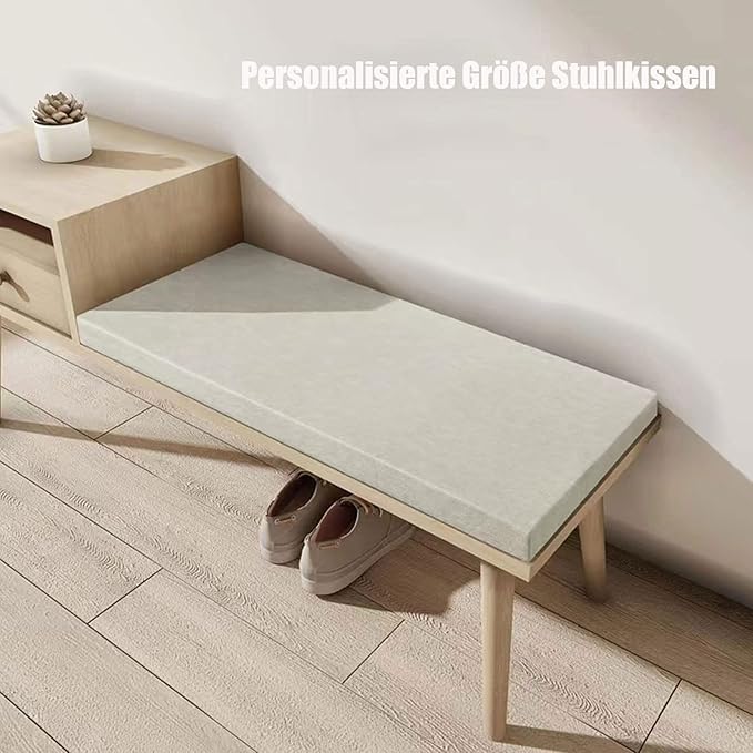 Indoor Outdoor Bench Cushion ,Custom Washable Bench Cushion for Garden Furniture,Non Slip 2/3/4 Seater Pad Patio Kitchen Sofa Bench Cushions for Dinning Bench Swing Window Seat Pad (Thickness 3CM)