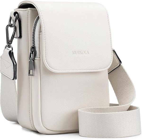 MUIIKOLA Small Phone Shoulder Bag，PU Leather Women's Cross body Bags Handbag with Card Slots, with Adjustable Wide Strap，Versatile Crossbody Bags for Women with Multiple Pockets