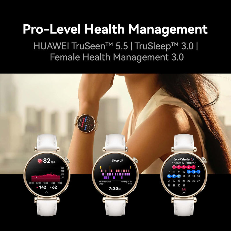 HUAWEI WATCH GT 4 Smart Watch for men women - Up to 2 Weeks Battery Life Fitness Tracker - Compatible with Android & iOS - Health Monitoring with Pulse Wave Analysis - GPS Integrated -Black