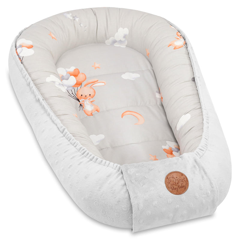 Baby Nest - Baby Nest for Newborns Minky Baby Nest for Crib Versatile Portable Nest Cuddle Nest Accessory for Crib Warm Winter Cocoon Velvet Beige