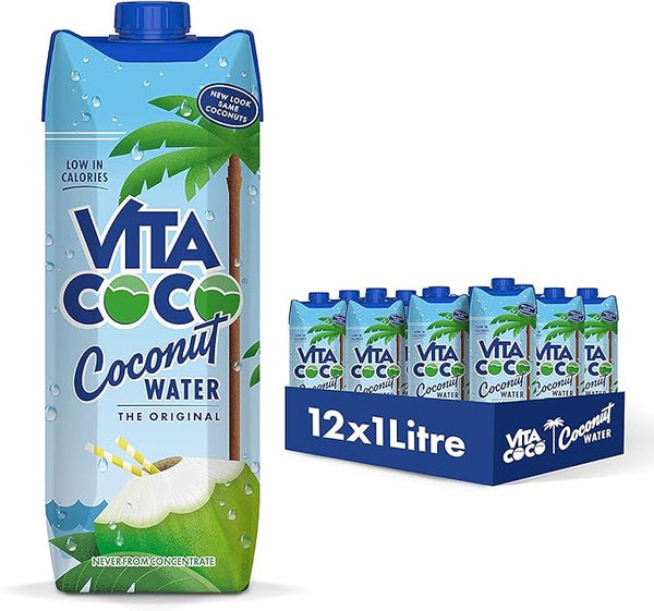Vita Coco Original Coconut Water 12x330 ml, Packed With Electrolytes, Gluten Free, Full of Vitamin C and Potassium