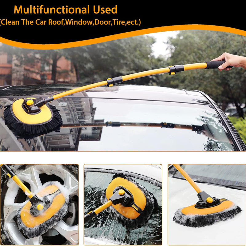 15° Curved Car Cleaning Brush with Telescopic Handle 43
