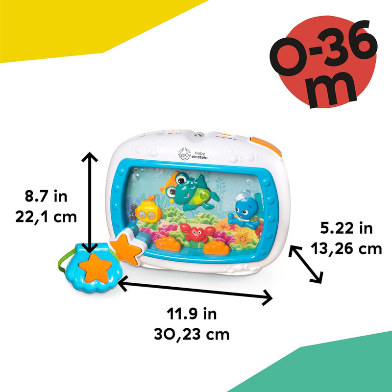 Baby Einstein Sea Dreams Soother, Crib Toy with Remote, Baby Sleep Aid, Calming Lights & Melodies, Newborn and Up