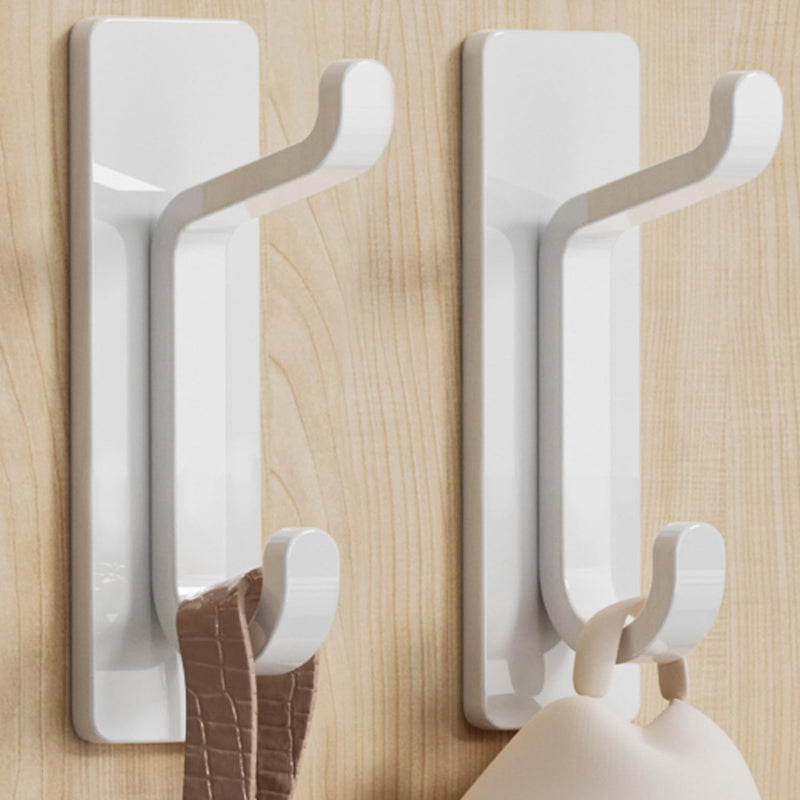 Self Adhesive Hooks, Extra Sticky and Strong, Hanging up to 6KG, Heavy Duty Stick on, No-Nail Hook for Back of Door, Black, 4 Pack