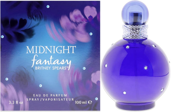 Britney Spears Midnight Fantasy Eau de Parfum Spray, 100ml, Floral Amber Fragrance, Celebrity Perfume for Women