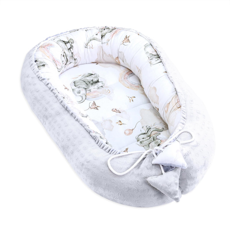 Baby Nest - Baby Nest for Newborns Minky Baby Nest for Crib Versatile Portable Nest Cuddle Nest Accessory for Crib Warm Winter Cocoon Velvet Beige