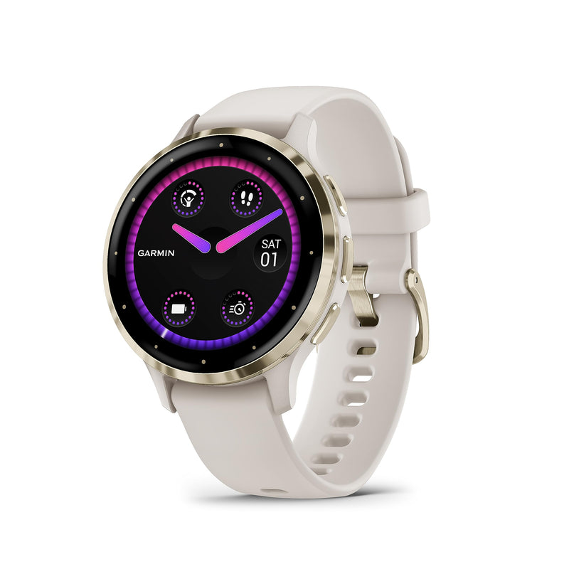 Garmin Venu 3 GPS 45mm Smartwatch, AMOLED Touchscreen, All-day Advanced Health & Fitness Features, Voice Functionality, Music Storage, Wellness Smartwatch with up to 14 days battery life, Black