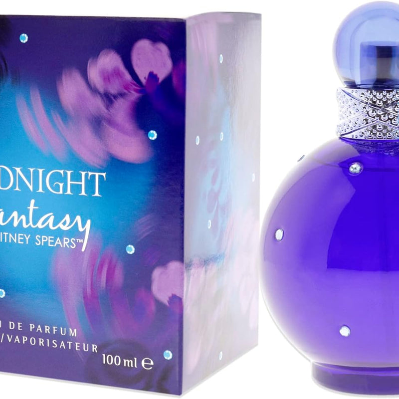 Britney Spears Midnight Fantasy Eau de Parfum Spray, 100ml, Floral Amber Fragrance, Celebrity Perfume for Women