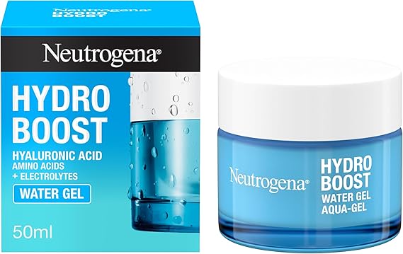 Neutrogena Hydro Boost Water Gel Face Moisturiser, with Hyaluronic Acid for Dry Skin, 50 ml (Pack of 1) Packaging may vary