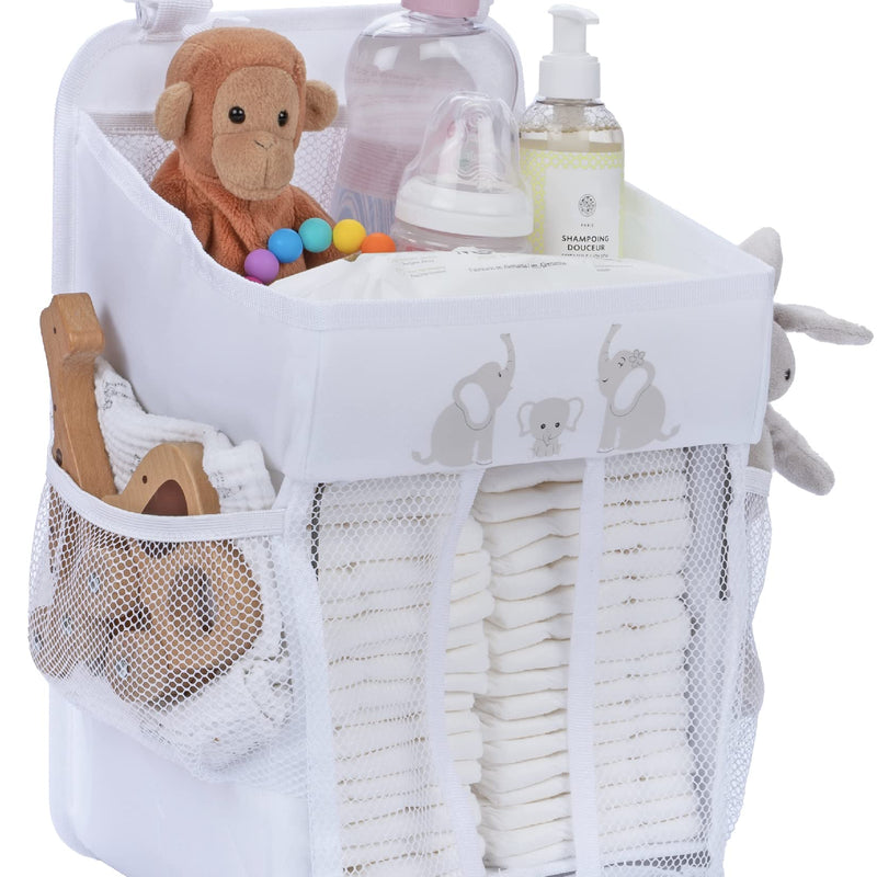 Cradle Star Hanging Nappy Caddy Organiser - Nursery Storage for Baby Accessories - Perfect Newborn Shower Gift - 43 x 23 x 23 cm