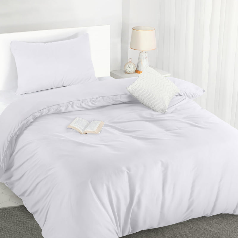 Utopia Bedding Duvet Cover Double - Soft Microfibre Polyester - Bedding Quilt Cover Set, with Pillow cases (Grey)