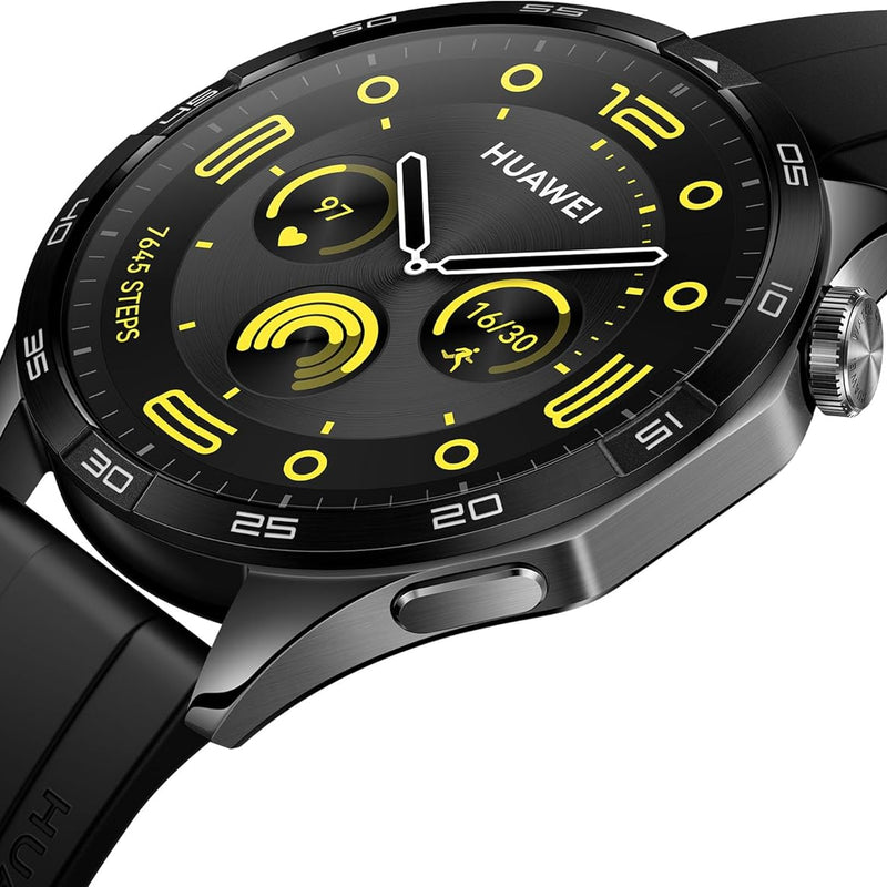 HUAWEI WATCH GT 4 Smart Watch for men women - Up to 2 Weeks Battery Life Fitness Tracker - Compatible with Android & iOS - Health Monitoring with Pulse Wave Analysis - GPS Integrated -Black