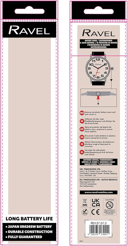 Ravel - Women's Pastel Coloured Everyday Silver Tone Watch - Analogue Quartz - R0137