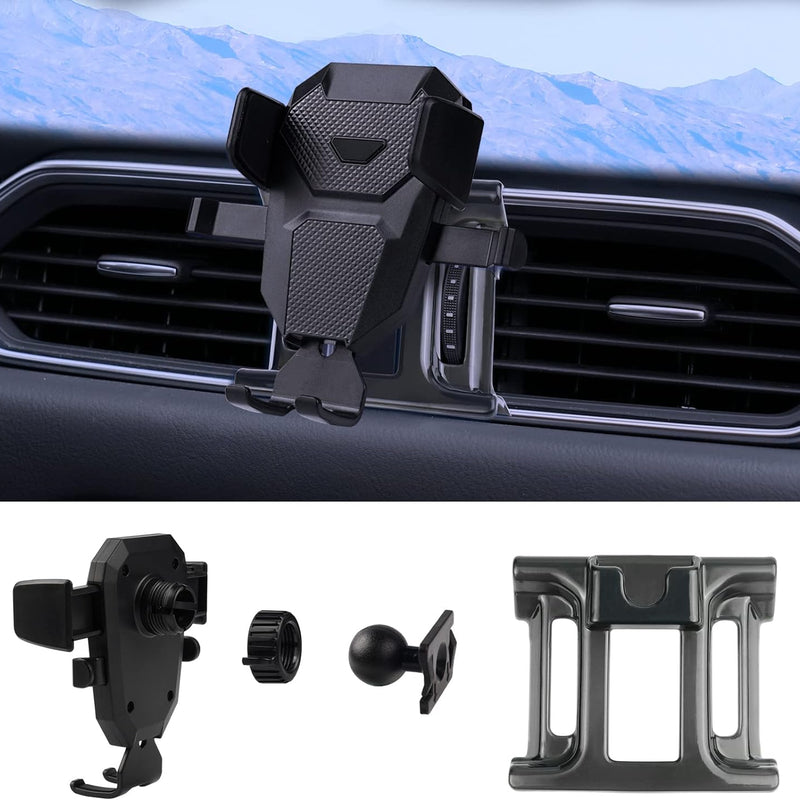 Karltys Car Phone Holder for Mazda CX-5 2017-2025 Accessories CX5 Cell Phone Holder Air Vent Mount for 4-7 Inch Phones Hands Free Thick Case Friendly Mobile Stand