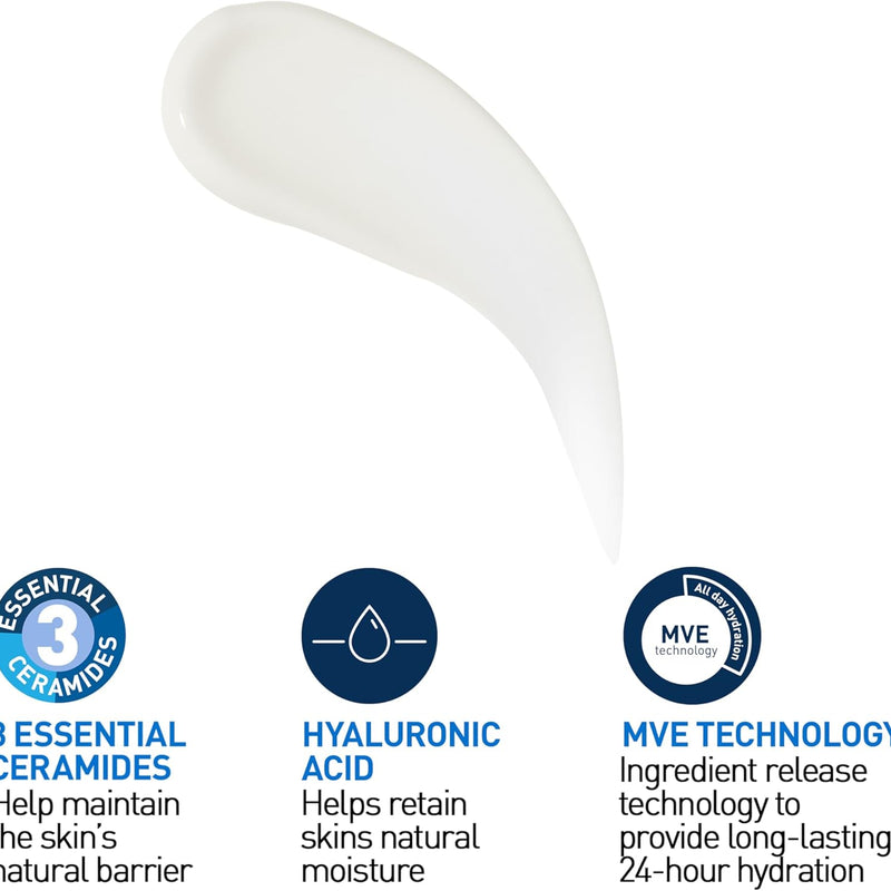 CeraVe AM Facial Moisturising Lotion Normal To Dry Skin 52ml With UV Protection And 3 Essential Ceramides