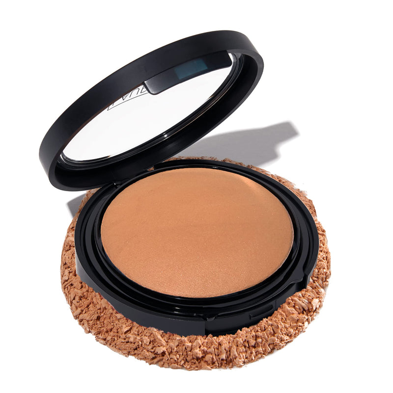 LAURA GELLER NEW YORK Baked Double Take Powder Foundation - Golden Medium - Buildable Medium to Full Coverage - Matte Finish