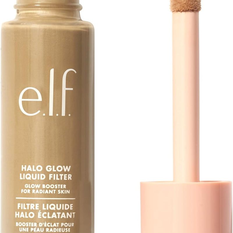 e.l.f. Halo Glow Liquid Filter, Complexion Booster For A Glowing, Soft-Focus Look, Infused With Hyaluronic Acid, Vegan & Cruelty-Free, 3.5 Medium