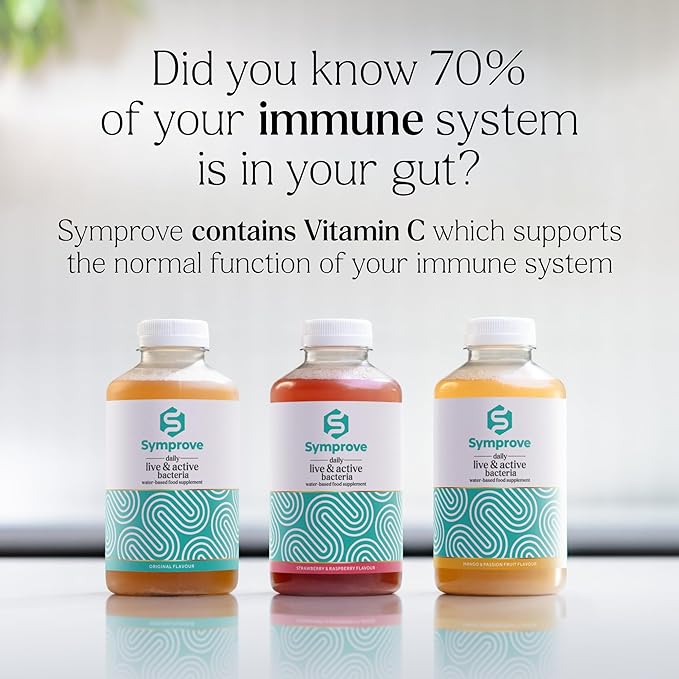 Symprove Original 4-Week Pack | Daily Essential Gut Health Supplement | Probiotic Drink with Live Bacteria, Vegan | 4x500ml