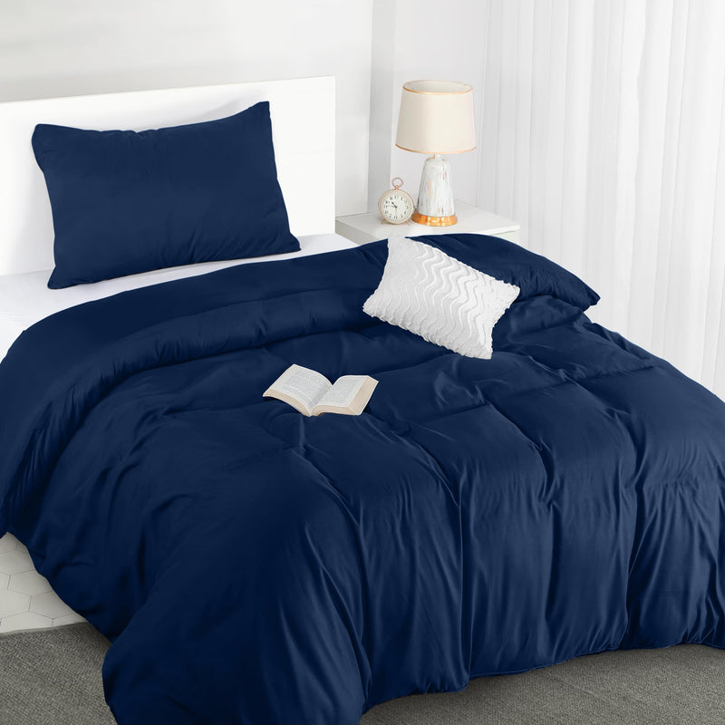 Utopia Bedding Duvet Cover Double - Soft Microfibre Polyester - Bedding Quilt Cover Set, with Pillow cases (Grey)