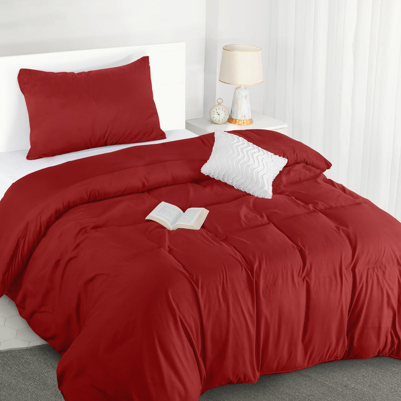 Utopia Bedding Duvet Cover Double - Soft Microfibre Polyester - Bedding Quilt Cover Set, with Pillow cases (Grey)