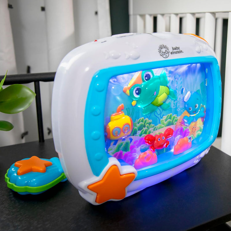 Baby Einstein Sea Dreams Soother, Crib Toy with Remote, Baby Sleep Aid, Calming Lights & Melodies, Newborn and Up