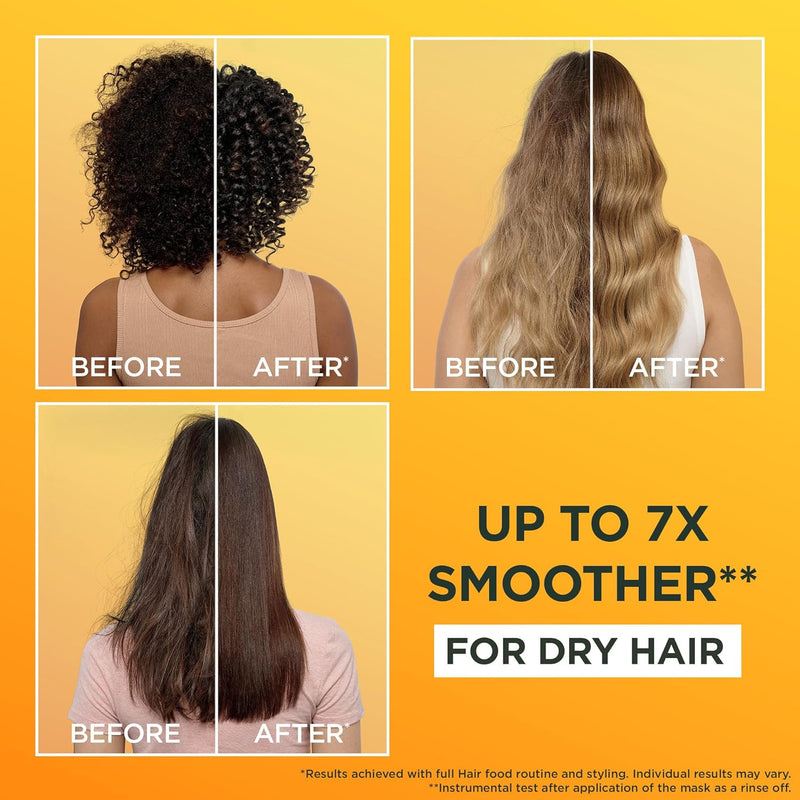Garnier Hair Food Multi-use Hair Treatment Mask, Nourishes and Conditions, Ideal for Dry Hair, No Silicones, Vegan Formula, Banana, Ultimate Blends, 400ml