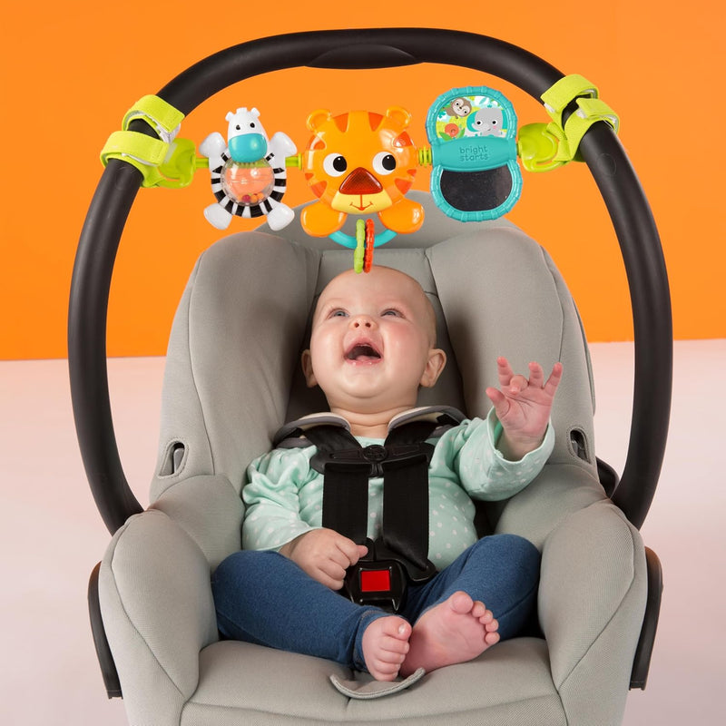 Bright Starts Take Along Toy Bar for Baby Car Seats/Carriers