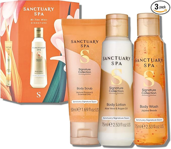 Sanctuary Spa Me Time Minis 200 ml, Vegan Beauty gift, gifts For Women, gift For Her, Birthday gift