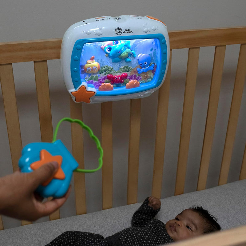 Baby Einstein Sea Dreams Soother, Crib Toy with Remote, Baby Sleep Aid, Calming Lights & Melodies, Newborn and Up