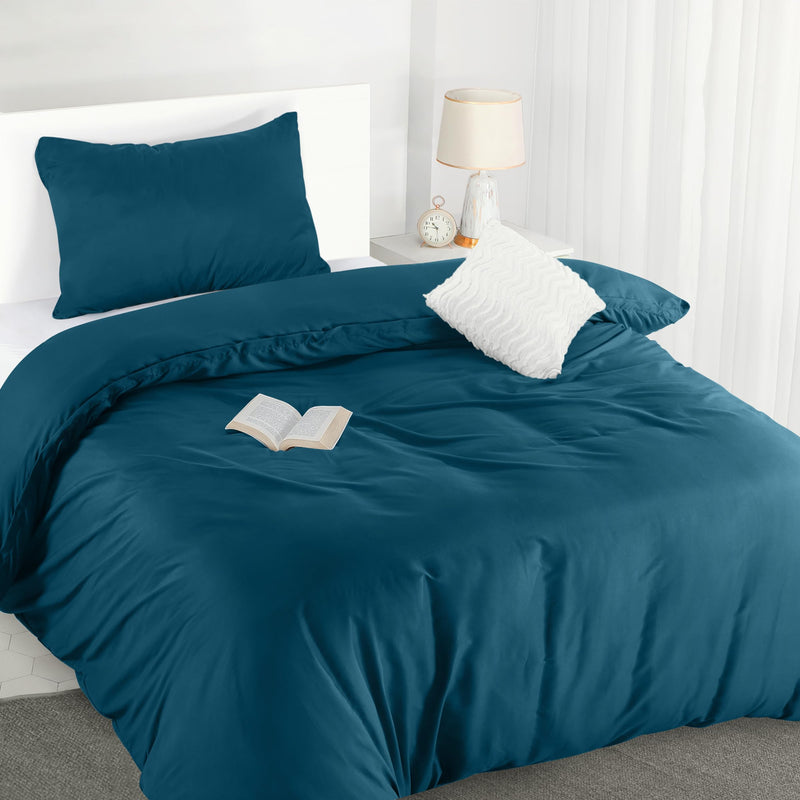 Utopia Bedding Duvet Cover Double - Soft Microfibre Polyester - Bedding Quilt Cover Set, with Pillow cases (Grey)
