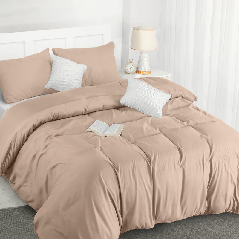 Utopia Bedding Duvet Cover Double - Soft Microfibre Polyester - Bedding Quilt Cover Set, with Pillow cases (Grey)