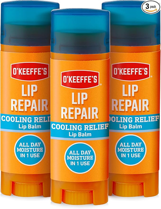 O'Keeffe's Lip Repair Cooling Relief Lip Balm 4.2g (Pack of 3)
