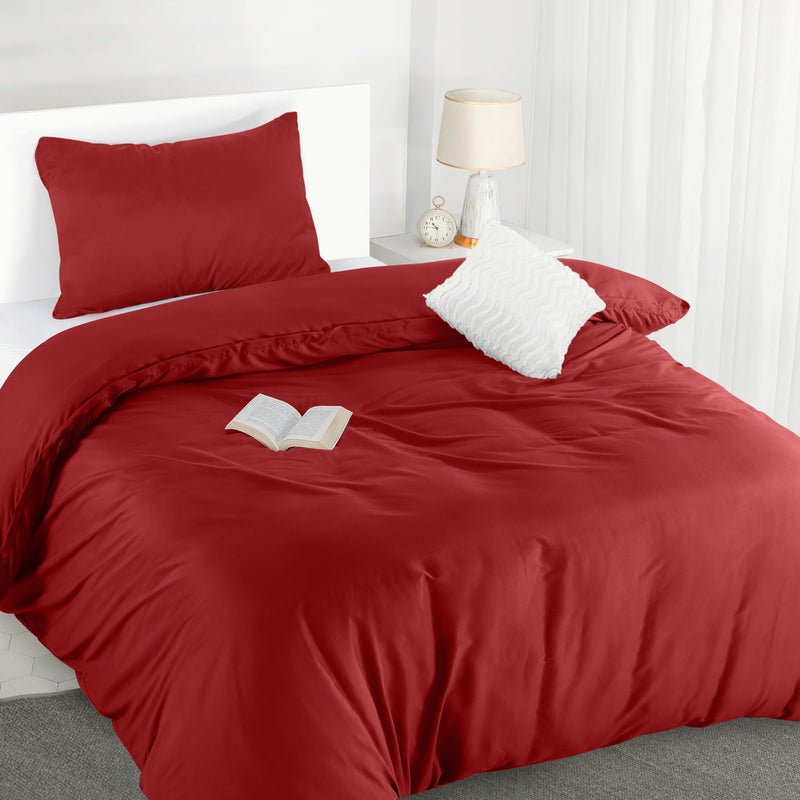 Utopia Bedding Duvet Cover Double - Soft Microfibre Polyester - Bedding Quilt Cover Set, with Pillow cases (Grey)
