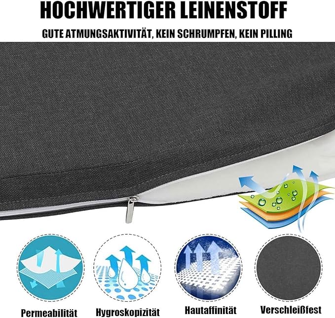 Indoor Outdoor Bench Cushion ,Custom Washable Bench Cushion for Garden Furniture,Non Slip 2/3/4 Seater Pad Patio Kitchen Sofa Bench Cushions for Dinning Bench Swing Window Seat Pad (Thickness 3CM)