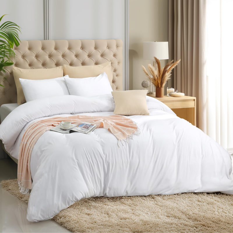 Utopia Bedding Duvet Cover Double - Soft Microfibre Polyester - Bedding Quilt Cover Set, with Pillow cases (Grey)