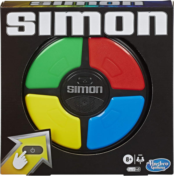 Hasbro Gaming Simon Electronic Memory Game, Handheld Light and Sound Game, Ages 8 and Up