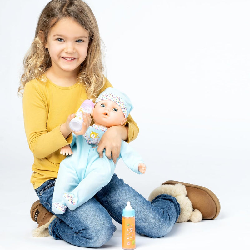 Exquisite Buggy My Sweet Baby Disappearing Magic Bottles - Includes 1 Milk, 1 Juice Bottle with Pacifier for Baby Doll (Colorful)
